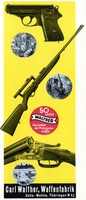 Carl Walther Zella- Mehlis 50 Jahre WAFFENFABRIK Historische Reklame von 1937
