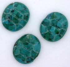 One 4/5 x 7/10 Inch Oval Natural Carved Scarab Turquoise Cab Cabochon Gemstone