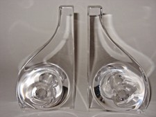 Vintage Hollywood Regancy Mid Century Modern Sculpture Lucite/Acrylic Book Ends