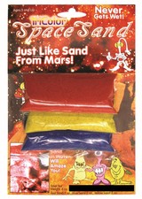 Space Sand Three Color Pack - Red, Yellow and Blue Hydrophophic Sand