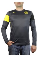 Puma BVB LS Training Jersey Trikot Herren grau Borussia Dortmund 