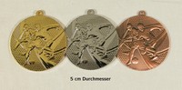   15 Fußball Medaillen gold-,silber-,oder bronzefarben mit Emblem und Band  
