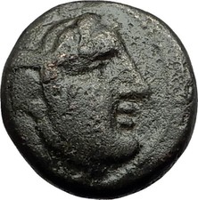 SELEUKOS I NIKATOR 312BC Medusa Bull Seleukid Original Ancient Greek Coin i59439