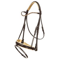 Imperial Riding Schwedische Trense Di Layla Lack-Leder brown farbige Kristalle