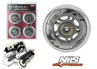 Inliner Rollen für Freizeit-Skating PU 72/82A 4 St. + Kugellager ABEC7 Nils