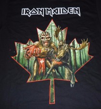 Iron Maiden 2016 Book Of Souls Canada Concert Tour Shirt w/Dates! New! Large