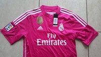 Adidas Rosa neu Trikot Real Madrid Größe L   FIFA Champios Wunschflock möglich