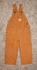 Carhartt boys brown canvas overalls sz 4