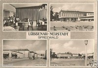 Lübbenau, Neustadt, Spreewald, Kaufhaus, Lokal, alte DDR-Ansichtskarte um 1964