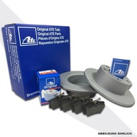 ORIGINAL ATE BREMSEN SET 2 BREMSSCHEIBEN + 4 BREMSBELÄGE HINTEN