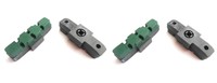4 x Bremsgummi Bremsbelag grün für Magura hydraulische Felgenbremse HS-11 HS-33