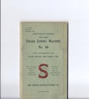 Antique 1930 Singer Model 66 Redeye Treadle Sewing Machine Instruction Manual--