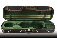 Petz rechteckiges 4/4 Violinetui, Geigenkoffer, Violin Koffer Case, schwarz/grün