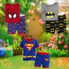 Toddler Kid Boy Girl Spiderman Batman T-shirt Tops +Short Pants Sleepwear Pajama