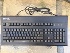 Vintage Black Dell Model AT101W GYUM90SK Mechanical Keyboard black