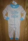NWT Baby Girls SZ 6/9M Months CHILDREN'S PLACE SLEEPWEAR Pajamas "Little Sister"