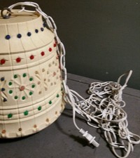 LAWNWARE RETRO RV LIGHT TIKI PATIO RED GREEN BLUE YELLOW CHRISTMAS COLORS WORKS