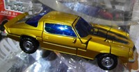 TRANSFORMERS MOVIE DELUXE TAKARA LAWSON GOLD METALLIC CLASSIC CAMARO BUMBLEBEE