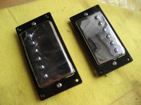 1 Satz Humbucker-Pickups_Tonabnehmer_ 10 / 10,6 kOhm_mit Chromkappe & Rahmen_neu