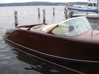 Nostalgia  Inizio Motorboot Mahagoni Holzboot Optik Gfk Sport