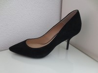 Buffalo Damen Schuhe Pumps Gr. 41 High Heels schwarz Leder Nubukleder neu