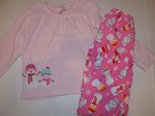carters girls pajamas size 10 fleece sleep pants snowman top sleepwear
