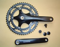 Shimano FC-2300 Rennrad-Kurbel 52/39 vierkant 175mm Tretlager Rennrad schwarz