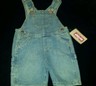 LEVIS IFANTS OVERALL CLEAN CROSSHATCH DENIM SHORTS SIZE 18 MONTHS STYLE#614087