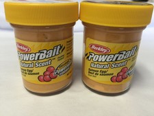 2-BERKLEY POWERBAIT ORIGINAL SCENT TROUT BAIT SALMON EGG 1.75 OZ EACH NEW