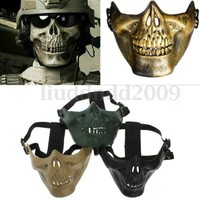 Militär Paintball Softair Schädel Totenkopf Maske Mask Halb Schutz Gesichtsmas 