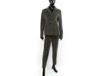 JIL SANDER Hosenanzug aus Samt Blazer + Klassische Hose Gr.40 Taupe Schick TOP