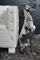 Skulptur Figur WINDHUND 70cm Design Alu Aluminium Statue Hund Greyhound NEU