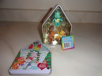 NEW Care Bears Holiday Christmas Ornaments~Tin Box Carlton 2003 Set of 3