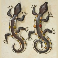 Salamander Wandobjekt Metall Mosaik,Wanddekoration,Echse,Eidechse,#5653400