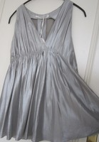 Schumacher glamouröse Tunika Bluse Größe 5/40 SilberLamè 100%Seide