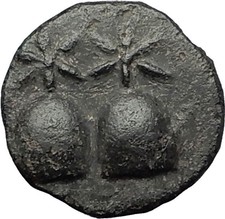 DIOSKOURIAS in KOLCHIS 105BC Mithradates VI Time Greek Coin GEMINI Hats i58362