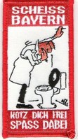 Anti Bayern Aufnäher "Kotz dich frei.." Kutte Weste Fan Patch Block Kurve neu