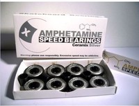 AMPHETAMINE Ceramics Silver, Keramik Kugellager für Skateboard/Longboard Inliner