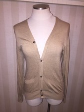 American Apparel VINTAGE Brown Gold Cardigan Sweater Size XXS Comfy Casual Loose