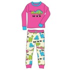 Lazy One Kids Children PJ Pajamas Sleepwear Toddler Dino-Snore Pink Green Blue