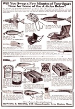 1929 Vintage ad Prizes Arbogast Tin Liz Creek Chub Eswing Axes Knives