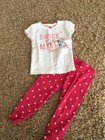 Carters 9 Month 2 Piece Pajamas Dance Your Heart Out Pink 