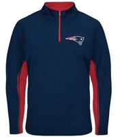 NFL Football Jacke NEW ENGLAND PATRIOTS Defending Zone 1/4 Zip Fleece Synthetic