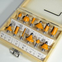 HM Fräsersatz 12 tgl - 8 mm Nutfräser Fräser für Oberfräse Holzfräser Oberfräser