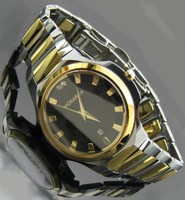 Luxus Tungsten Wolfram Gold Simp Herren Uhr Diamantenuhr Munich Limitiert 0,03ct