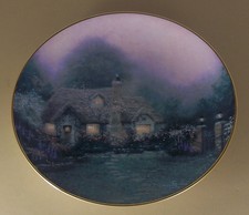 Thomas Kinkade's Garden Cottages of England Merritt'S Cottage #7 Plate Floral