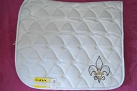 Turnier Dressur Schabracke , Neu , WB , Weiß ,  beids.Strass ,  Kollection 2013