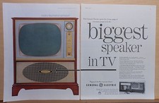 New listing
1958 two page magazine ad for Ge Tv sets - biggest speaker in Tv, model 21C2560