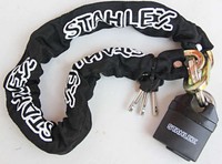 starkes MOTORRADSCHLOSS KETTENSCHLOSS+3 Schlüssel 0,9 o. 1,5m PANZERSCHLOSS 905