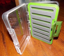 Waterproof Fly Fishing Box  Double Clear Lid Split Foam Holds 284